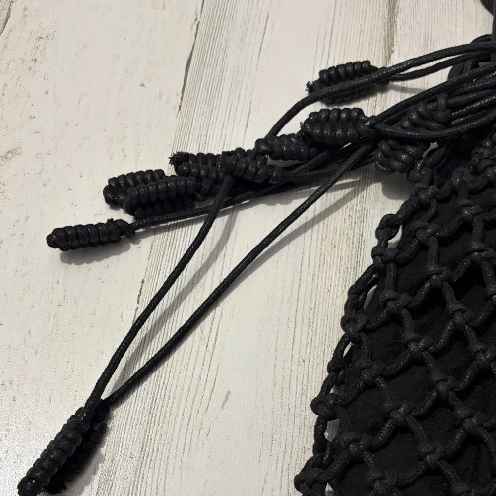 Monserat De Lucca Black Knotted Shoulder Bag - Picture 3 of 13